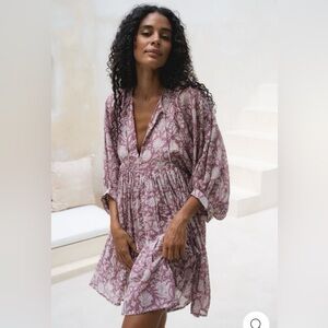 NWT Daughters of India Kyra mini dress in musk